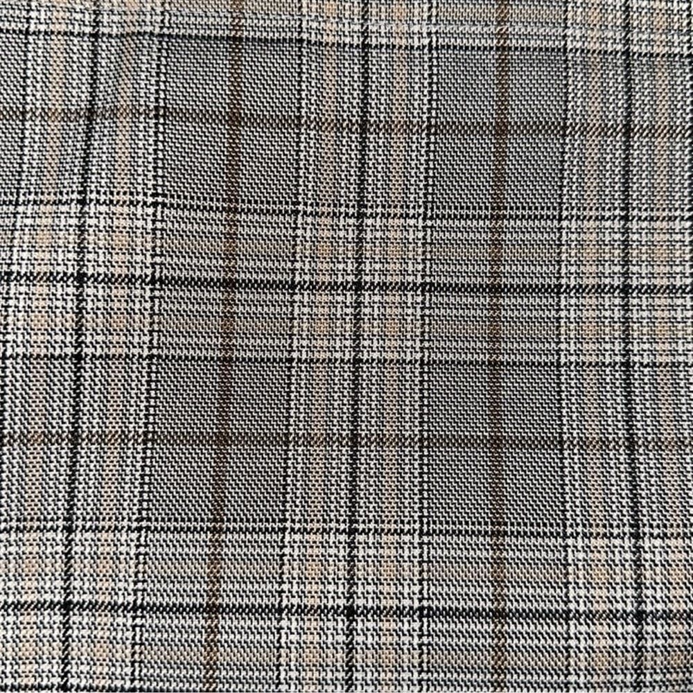 porridge x Anthropologie L Neutral Motif Button Side Plaid Midi Skirt - Picture 14 of 16